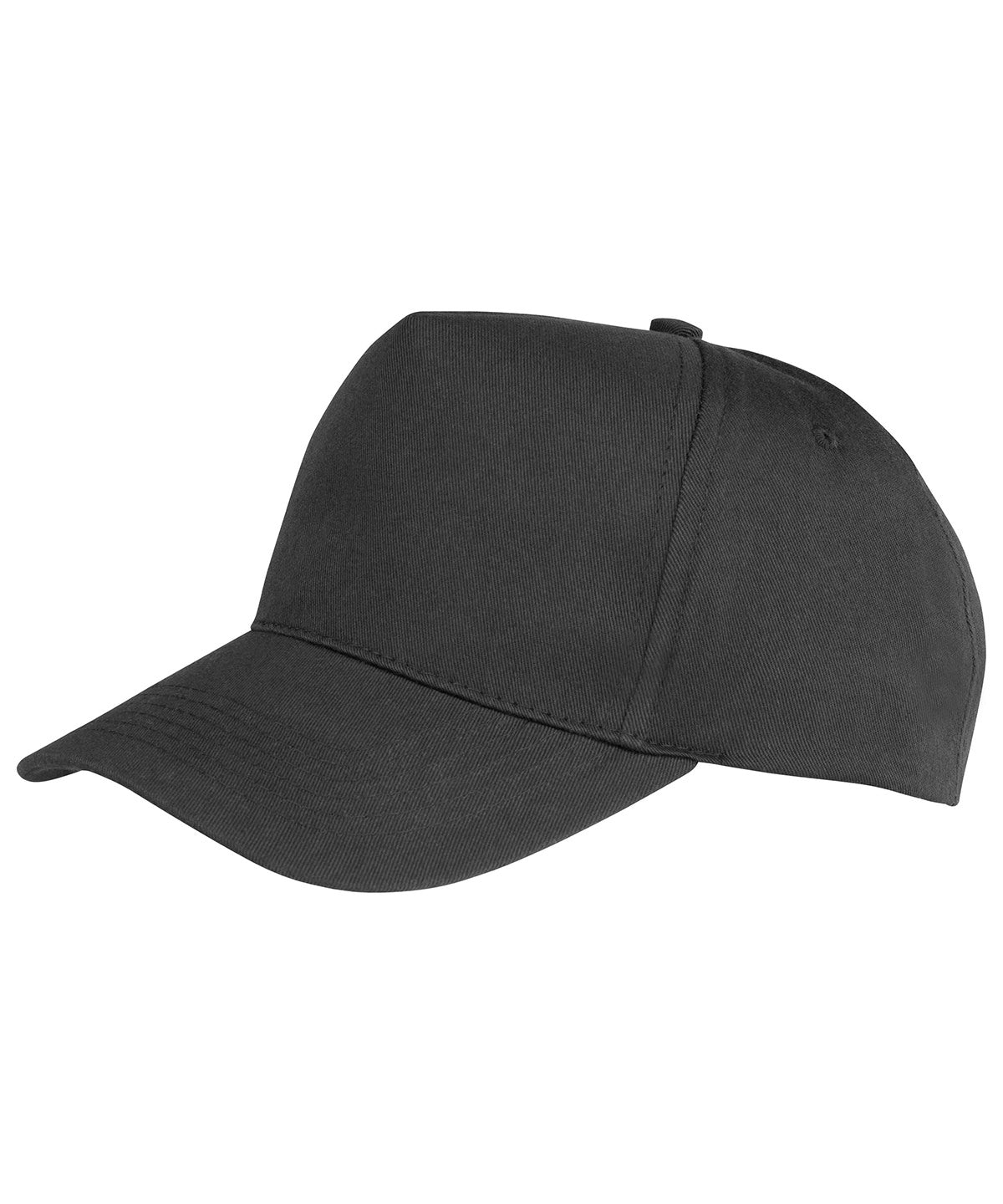 Result Headwear RC84X Boston 5-panel polycotton printer's cap in Black