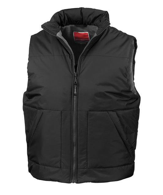 Result RE44A Fleece-lined bodywarmer in Black