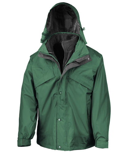 Result RE68A 3-in-1 zip and clip jacket in Bottle/Black