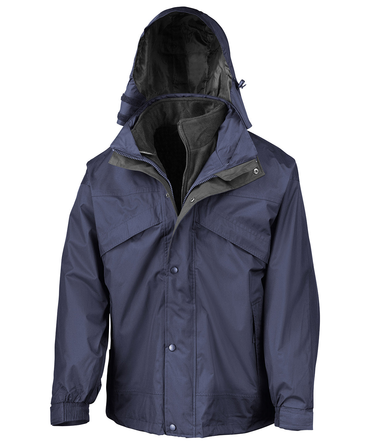Result RE68A 3-in-1 zip and clip jacket in Navy/Black*