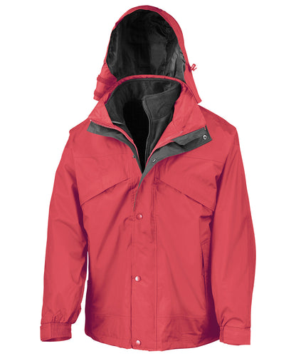 Result RE68A 3-in-1 zip and clip jacket in Red/Black*