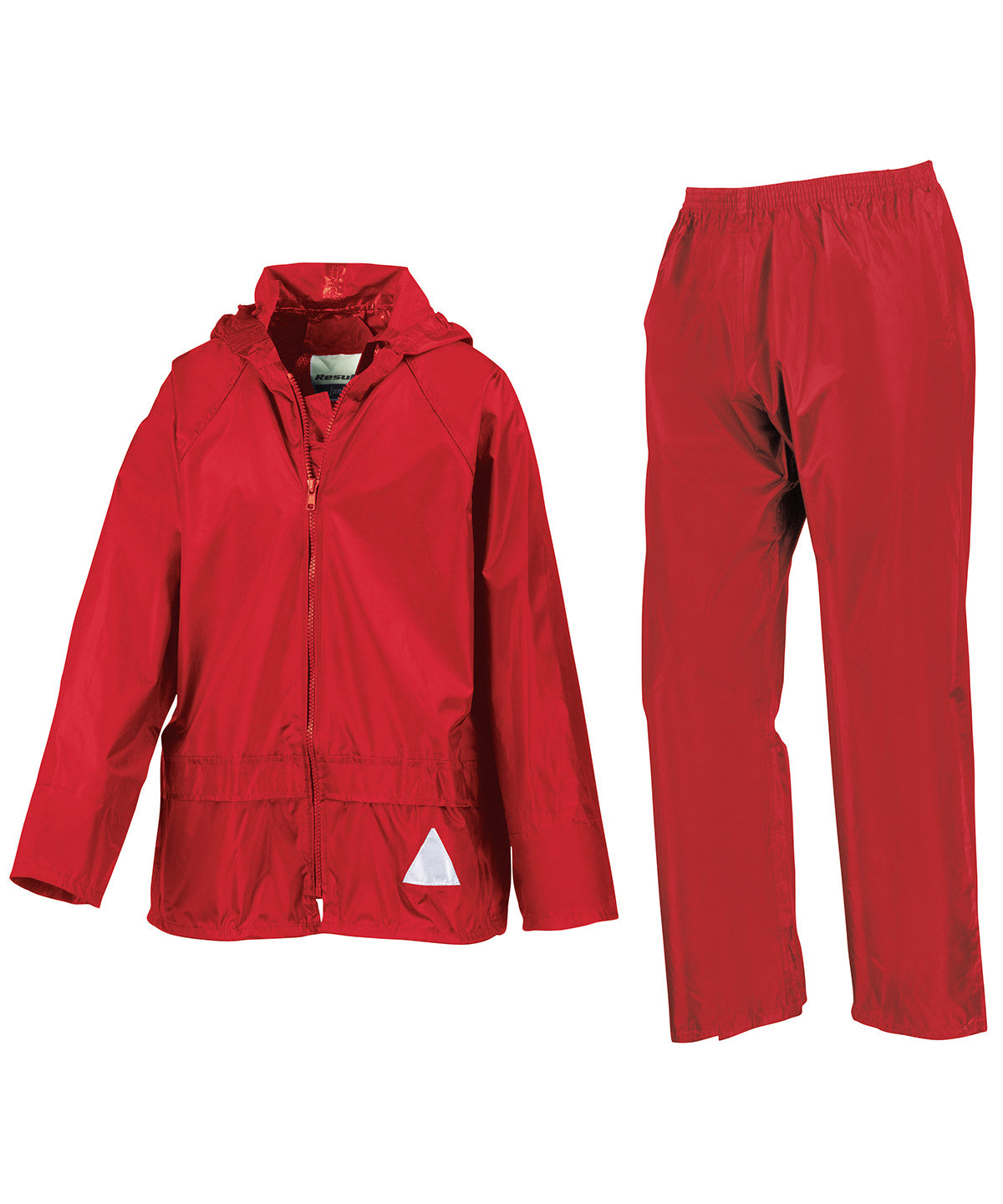 Result RE95J Junior waterproof jacket and trouser set in Red