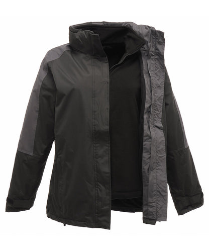Regatta Professional RG086 Women's Defender III 3-in-1 jacket in Black/Seal Grey