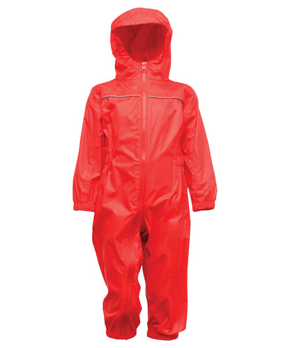 Regatta Junior RG252 Kids paddle rainsuit in Classic Red