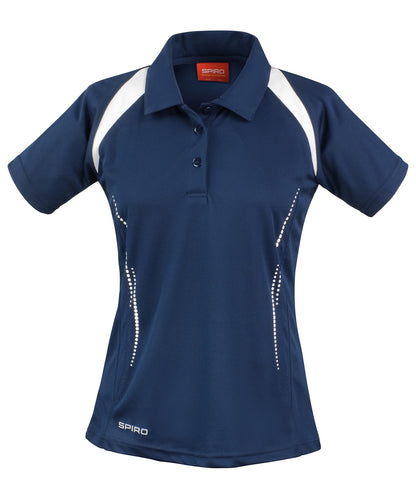 Spiro S177F Women's Spiro team spirit polo in Navy/White