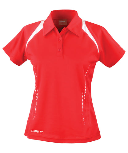 Spiro S177F Women's Spiro team spirit polo in Red/White