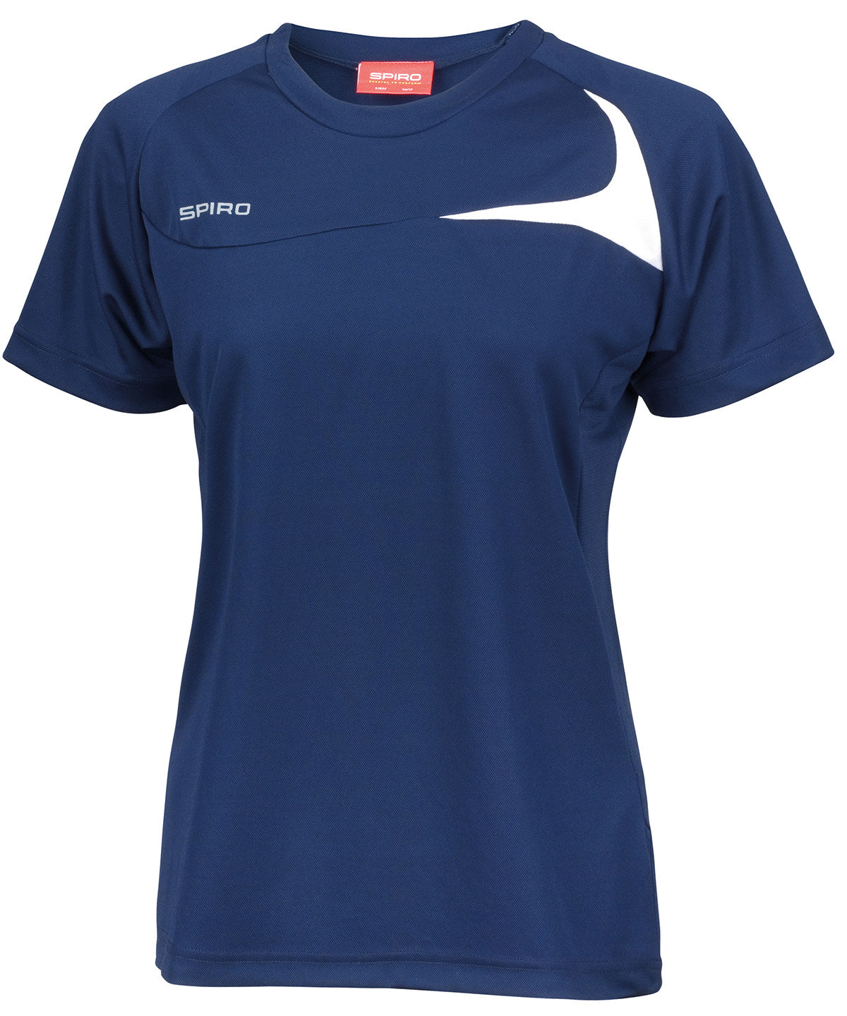 Spiro S182F Women's Spiro dash training shirt in Navy/White