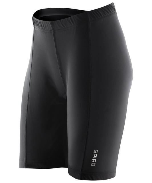 Spiro S187F Women's padded bikewear shorts in Black