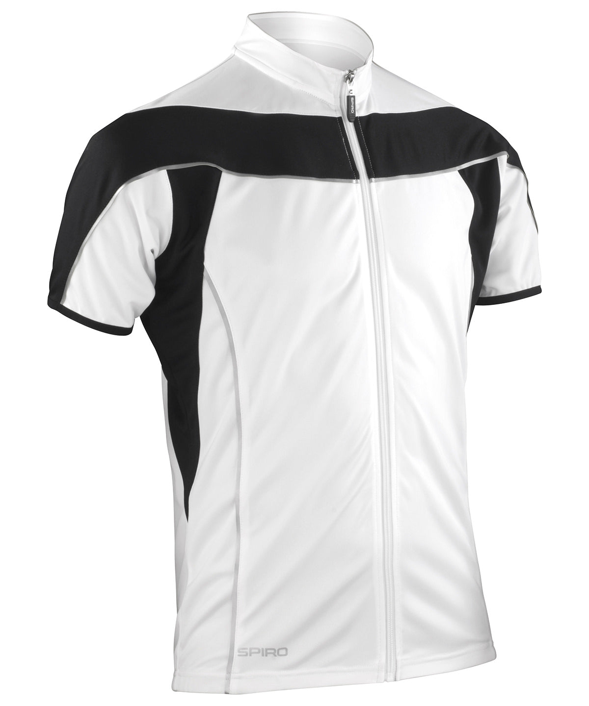 Spiro S188M Spiro bikewear full-zip top in White/Black