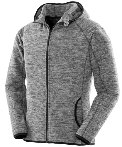 Spiro S245F Women's microfleece hoodi in Grey/Black