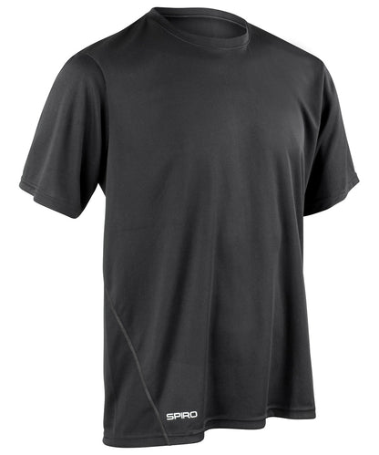 Spiro S253M Spiro quick-dry short sleeve t-shirt in Black