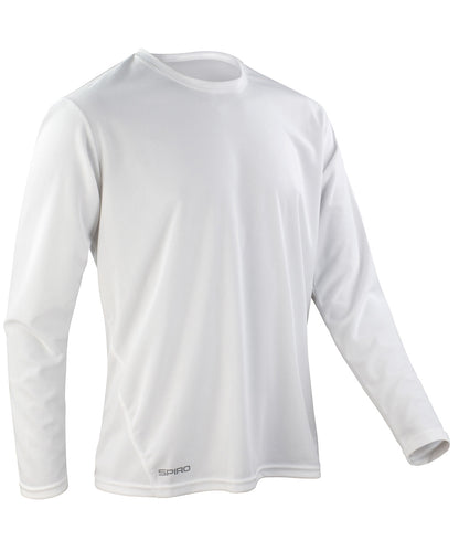 Spiro S254M Spiro quick-dry long sleeve t-shirt in White
