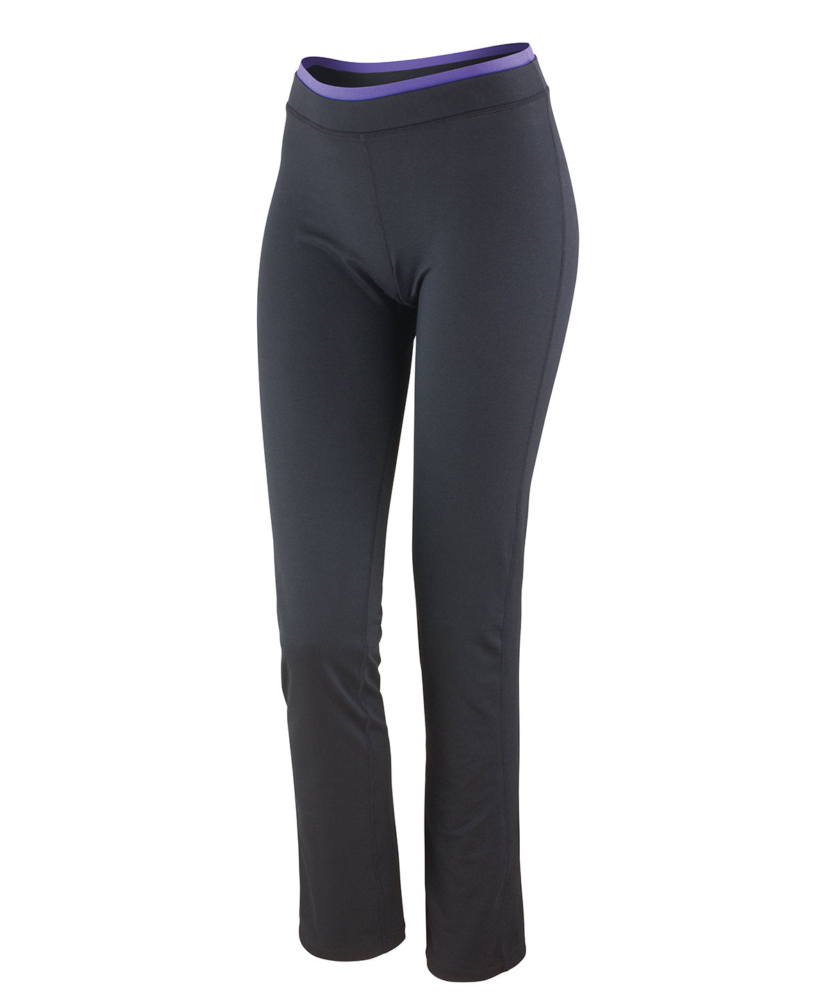 Spiro S275F Women's fitness trousers in Black/Lavender