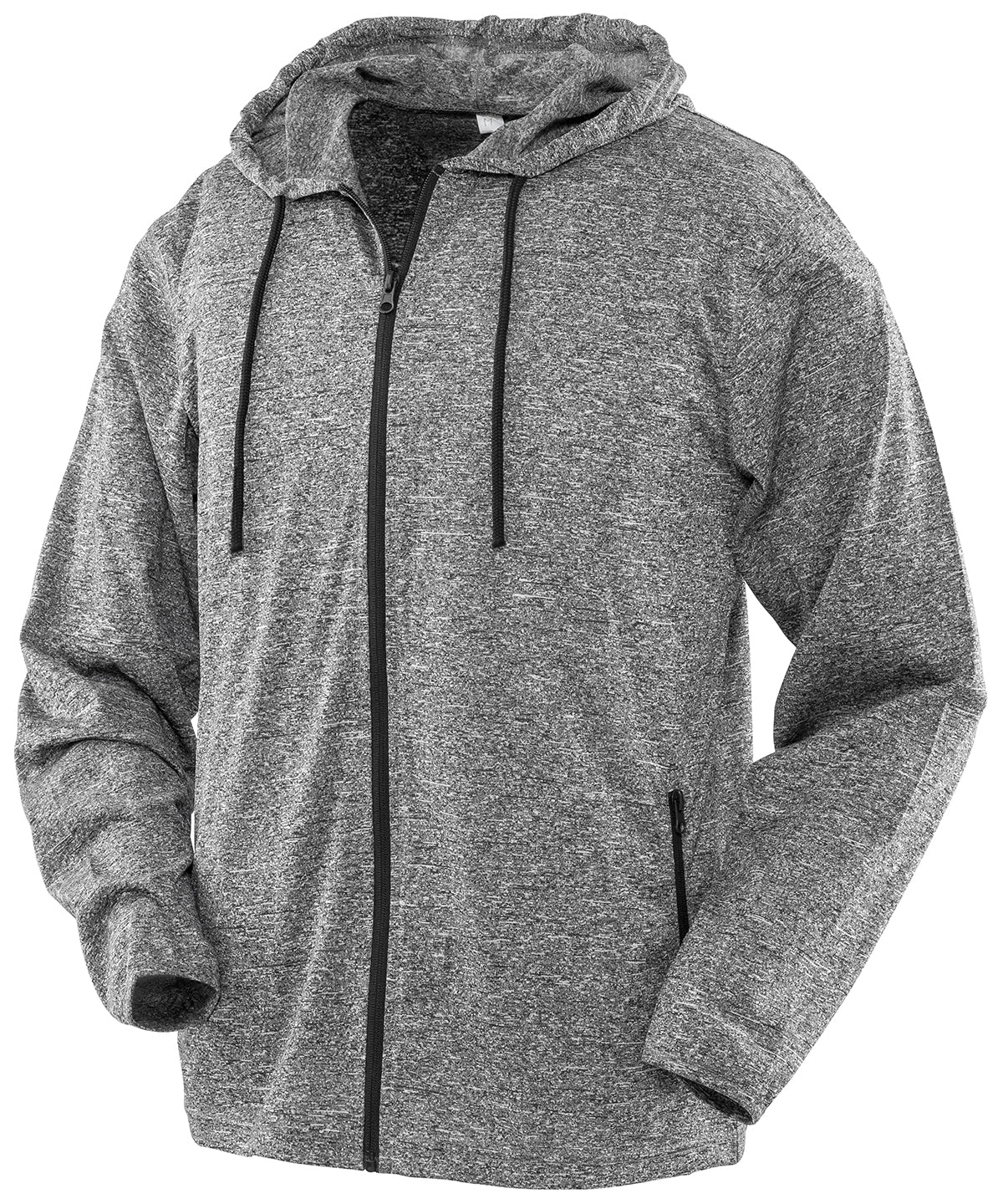 Spiro S277M Hooded tee jacket in Marl Grey