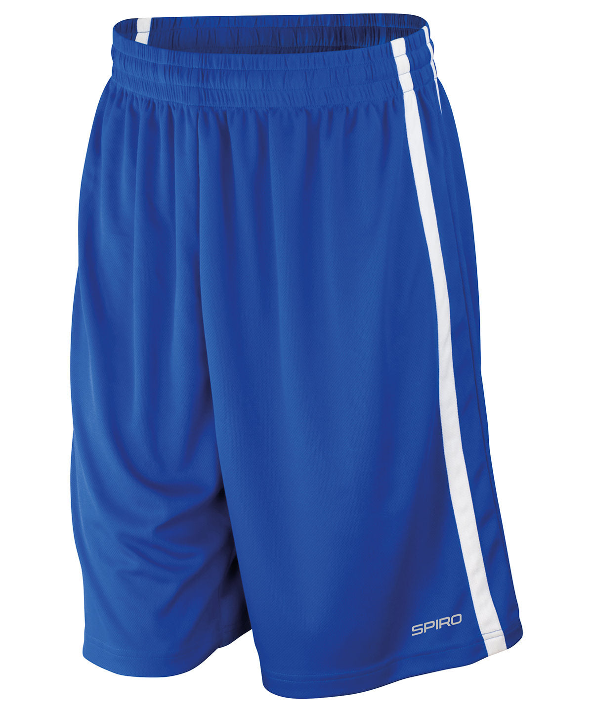 Spiro S279M Basketball quick-dry shorts in Royal/White