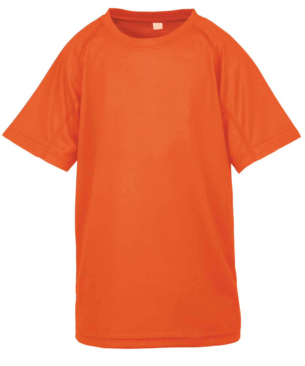 Spiro S287J Junior performance aircool tee in Flo Orange
