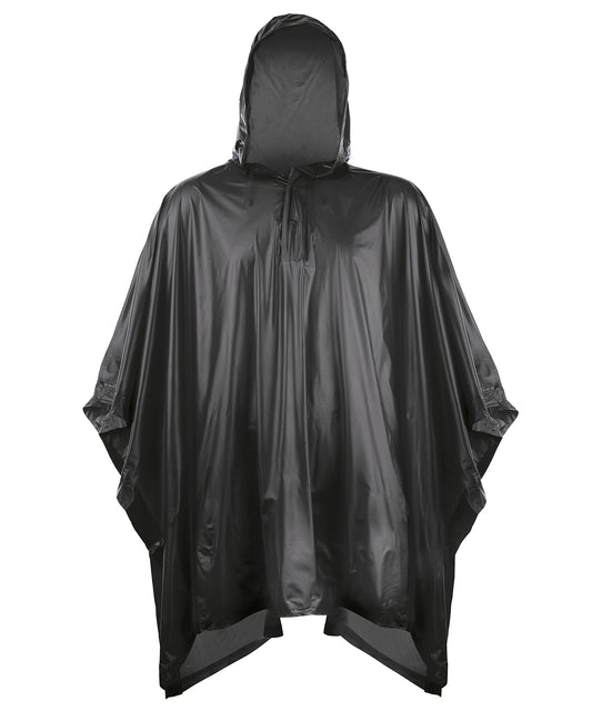 Splashmacs SC019 Kids plastic poncho in Black