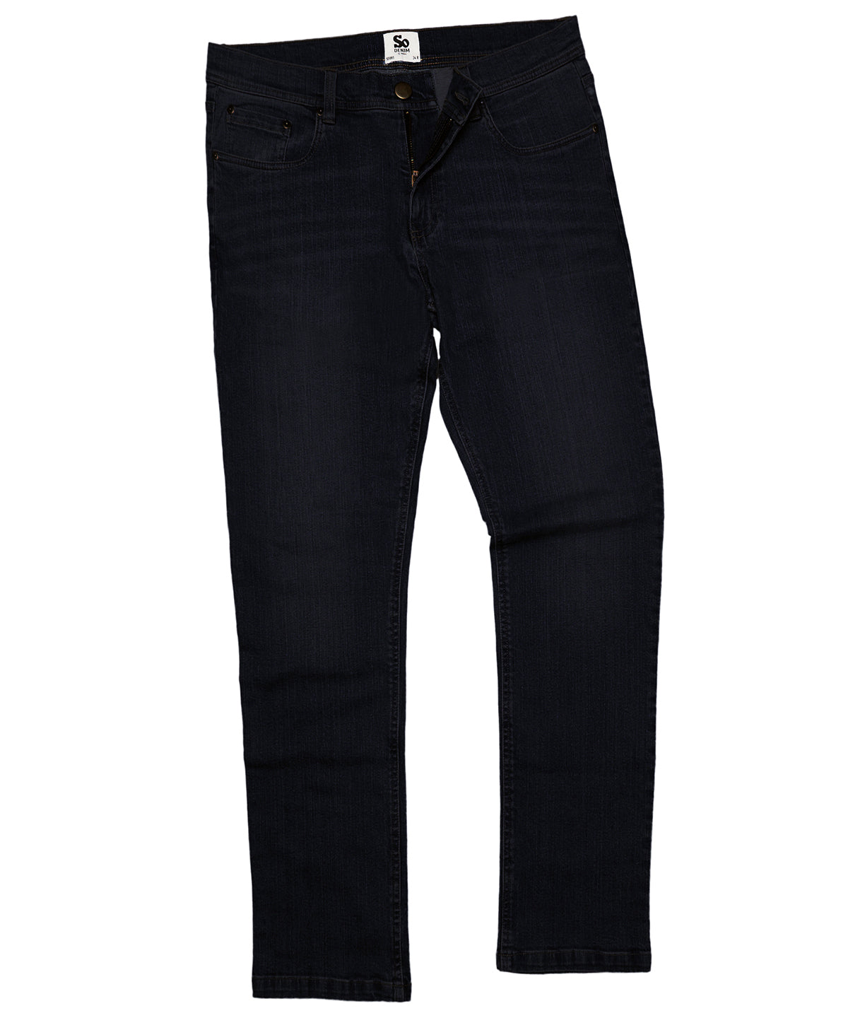 AWDis So Denim SD001 Leo straight jeans in Black
