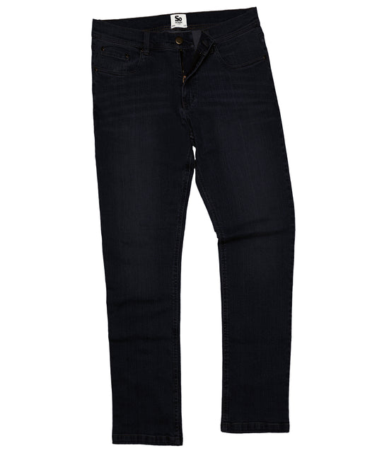 AWDis So Denim SD001 Leo straight jeans in Black