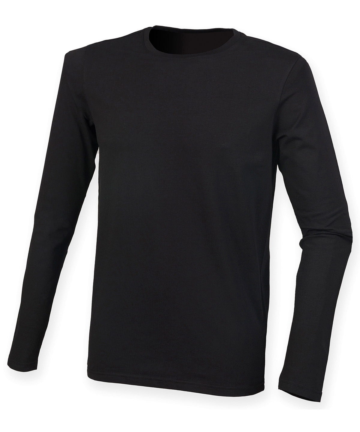 SF SF124 Feel good long sleeved stretch t-shirt in Black