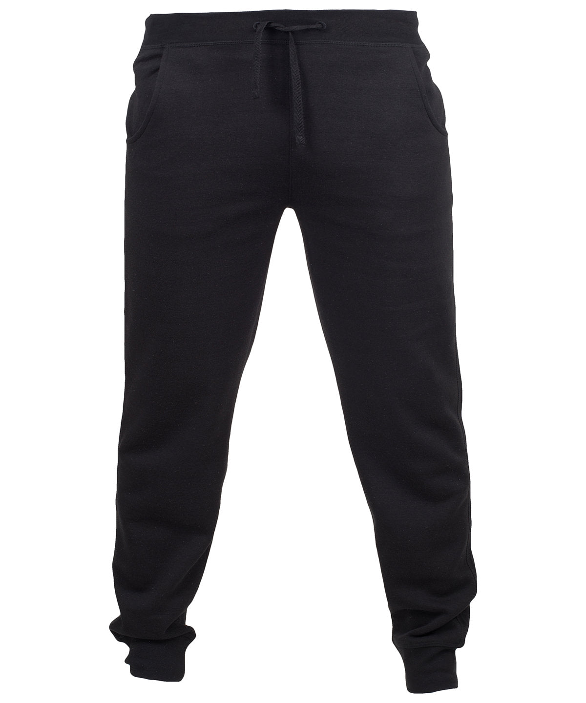 SF SF425 Slim cuffed joggers in Black