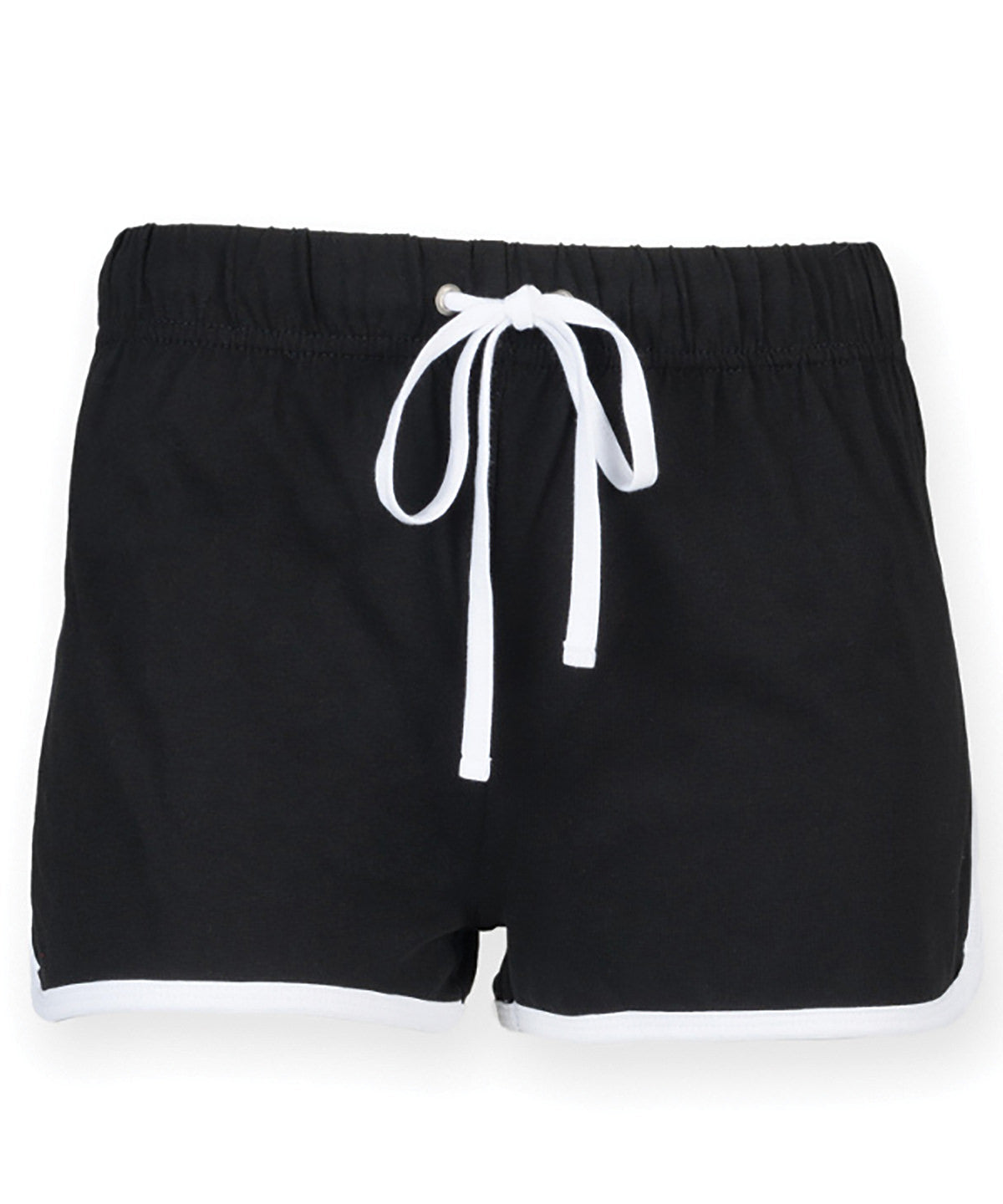 SF SK069 Women's retro shorts in Black/White