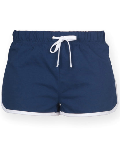 SF SK069 Women's retro shorts in Navy/White