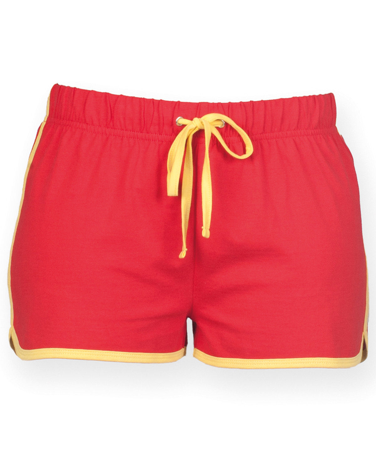 SF SK069 Women's retro shorts in Red/Yellow