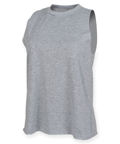 SF SK232 High neck vest in Heather Grey
