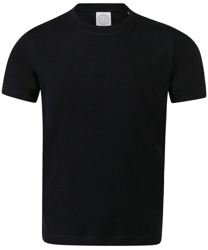 SF SM121 Kids feel-good stretch T in Black