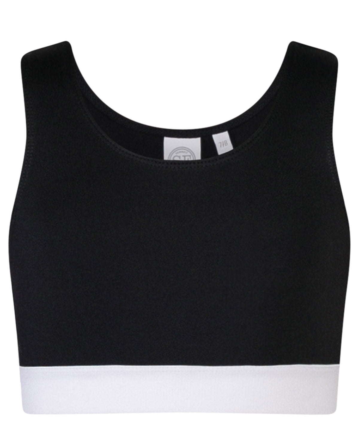 SF SM236 Kids fashion crop top in Black/White