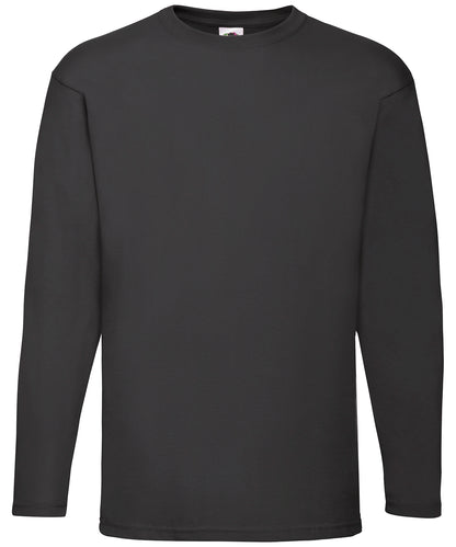 Fruit of the Loom SS032 Valueweight long sleeve T in Black*