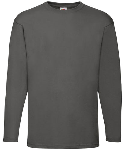 Fruit of the Loom SS032 Valueweight long sleeve T in Light Graphite