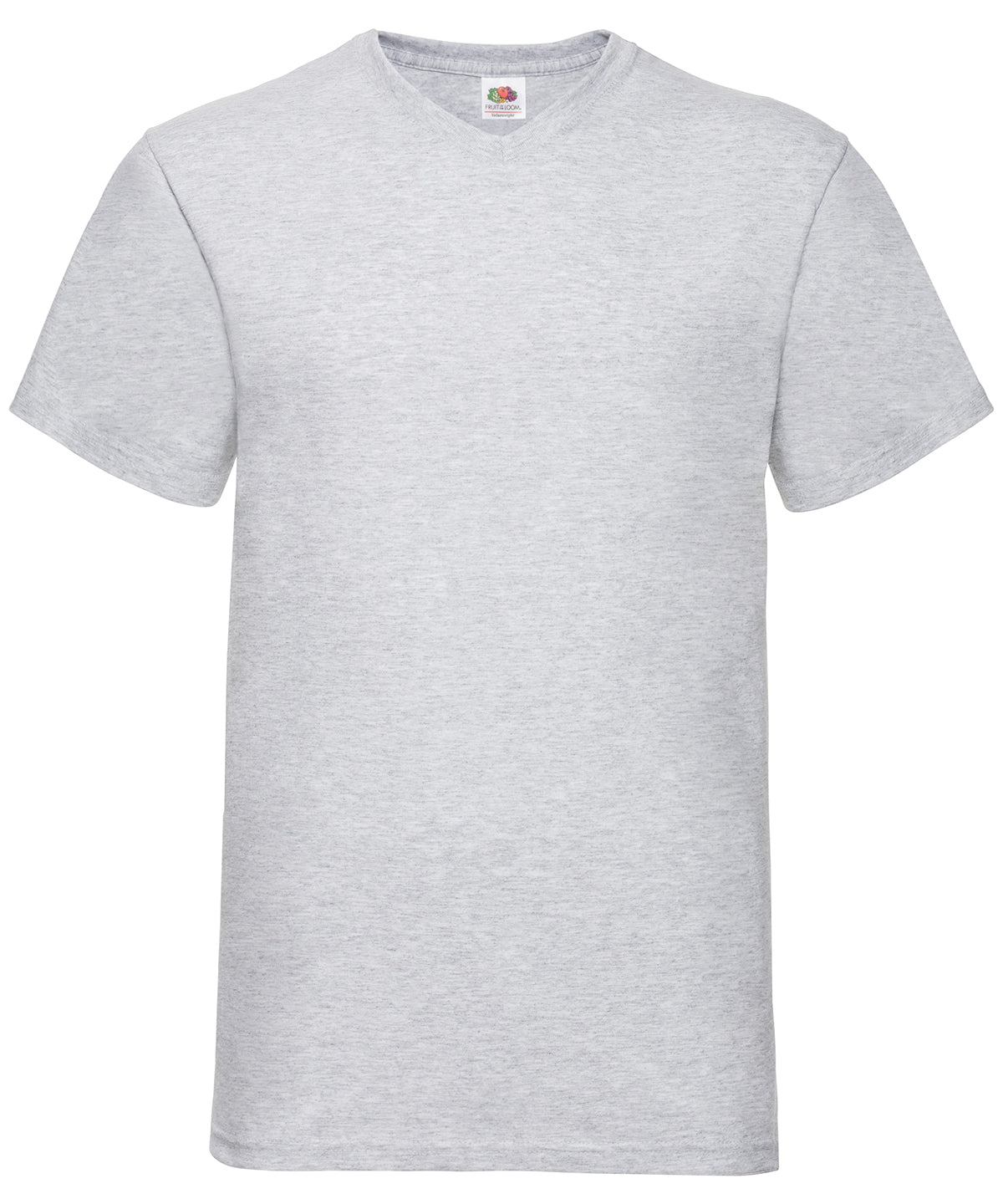 Fruit of the Loom SS034 Valueweight v-neck T in Heather Grey*