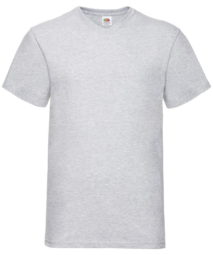 Fruit of the Loom SS034 Valueweight v-neck T in Heather Grey*