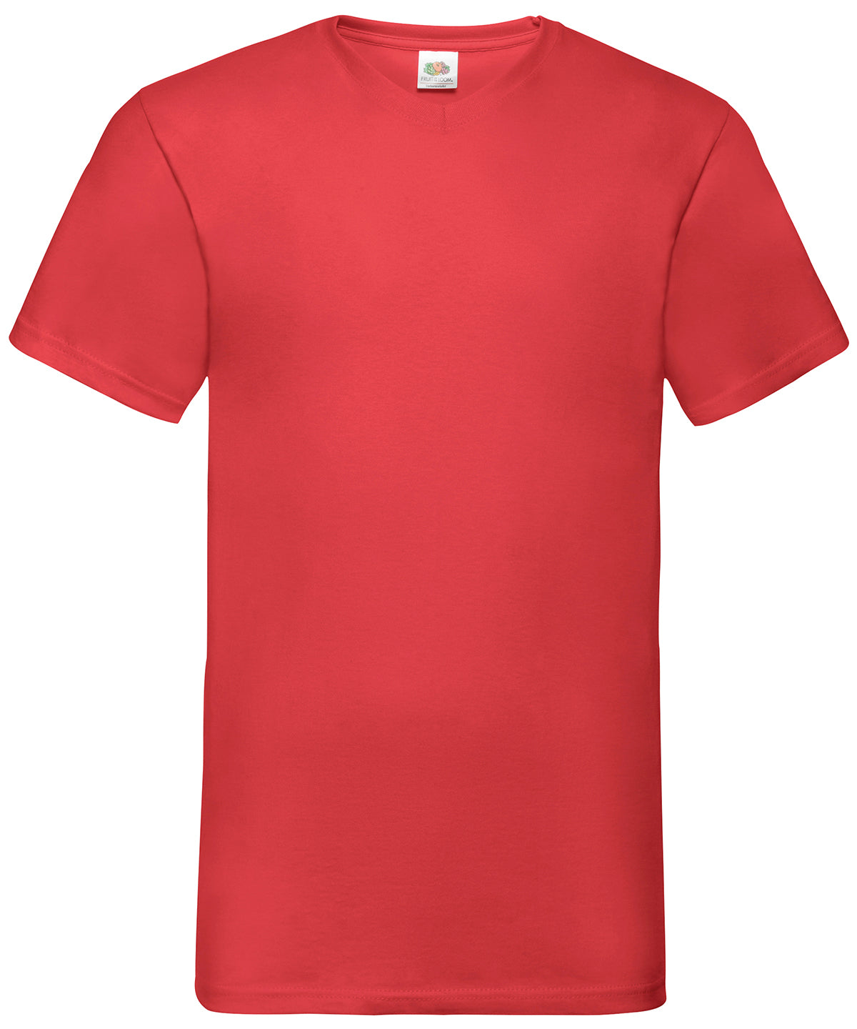 Fruit of the Loom SS034 Valueweight v-neck T in Red
