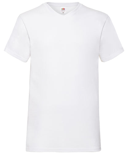 Fruit of the Loom SS034 Valueweight v-neck T in White*