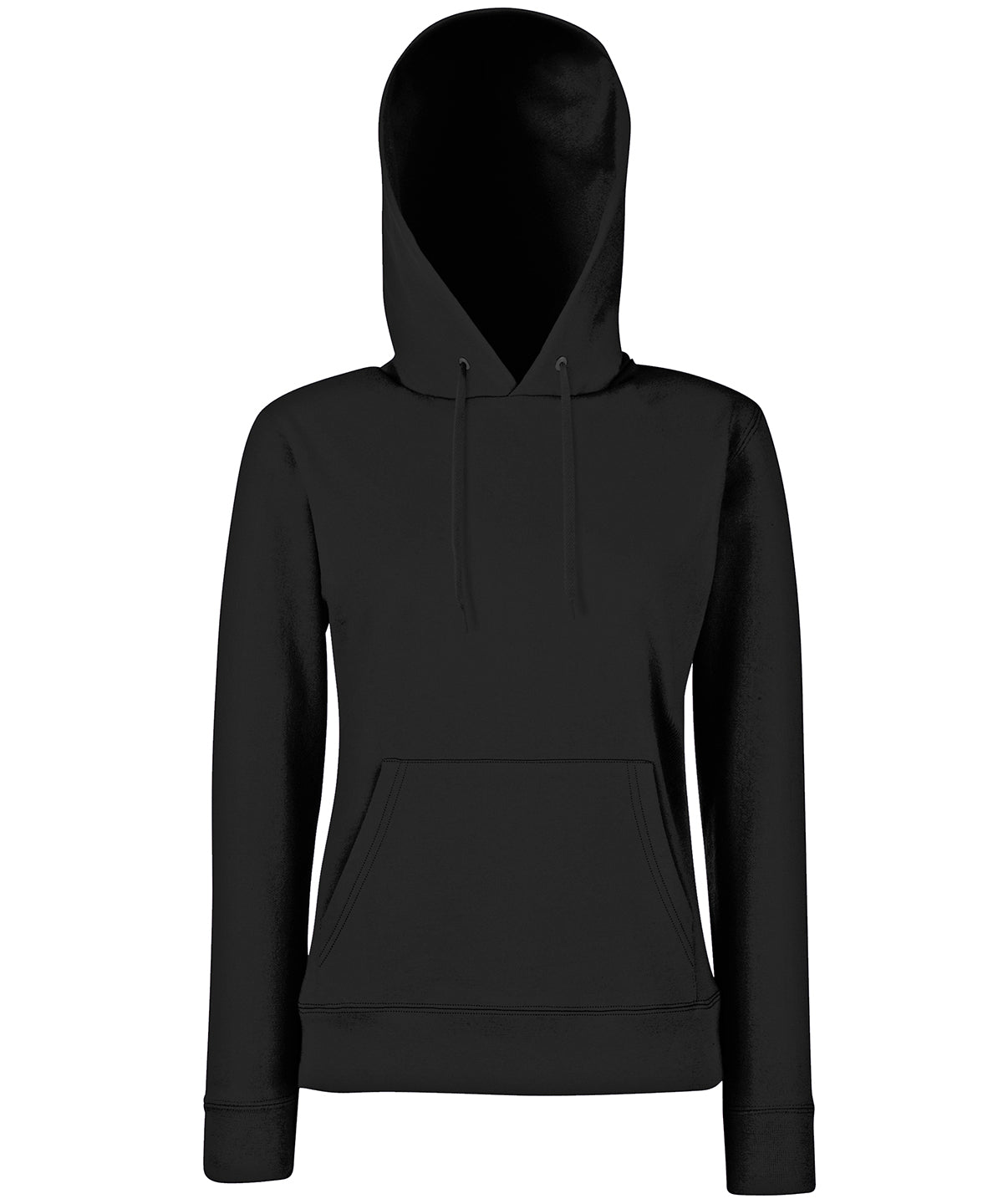 Fruit of the Loom SS038 Women's Classic 80/20 hooded sweatshirt in Black