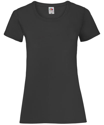 Fruit of the Loom SS050 Women's valueweight T in Black