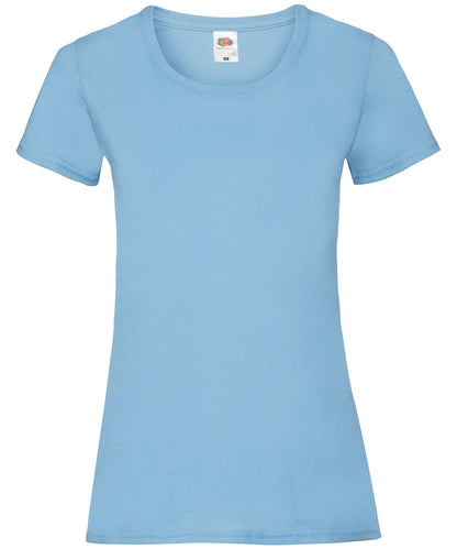 Fruit of the Loom SS050 Women's valueweight T in Sky Blue