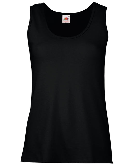 Fruit of the Loom SS051 Women's valueweight vest in Black