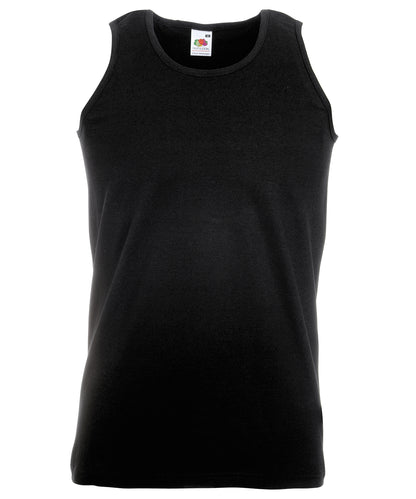 Fruit of the Loom SS100 Valueweight athletic vest in Black*