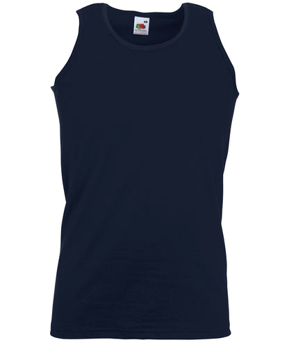 Fruit of the Loom SS100 Valueweight athletic vest in Deep Navy