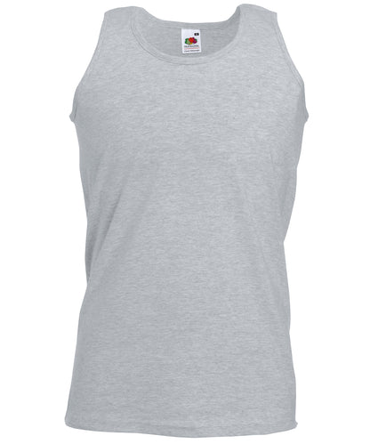 Fruit of the Loom SS100 Valueweight athletic vest in Heather Grey*
