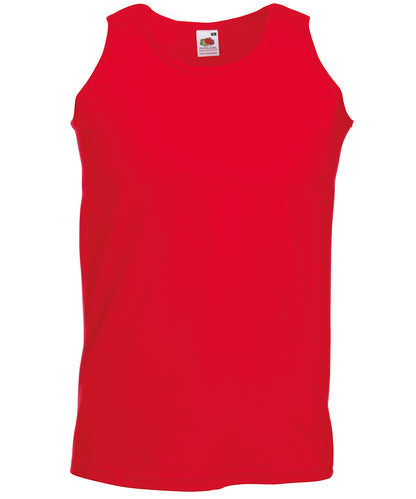 Fruit of the Loom SS100 Valueweight athletic vest in Red