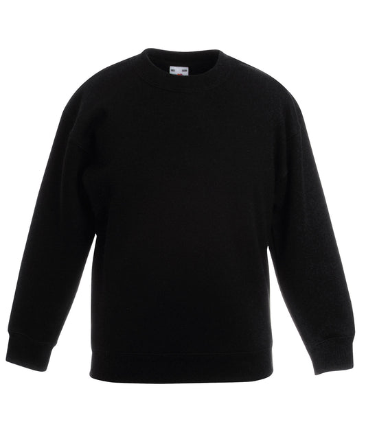 Fruit of the Loom SS201 Kids classic set-in sweatshirt in Black