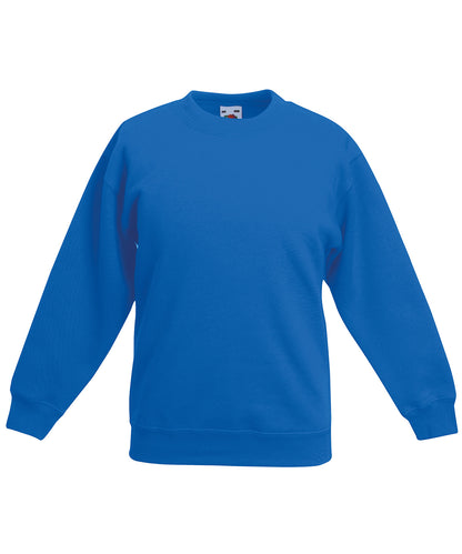 Fruit of the Loom SS201 Kids classic set-in sweatshirt in Royal Blue