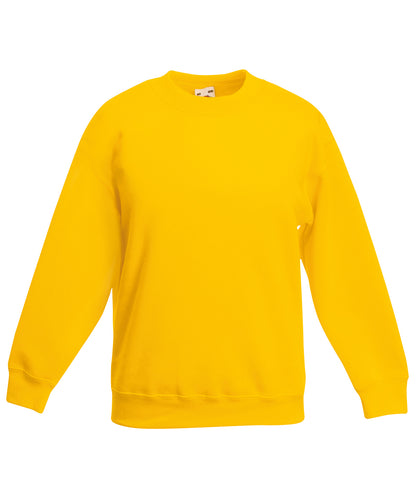Fruit of the Loom SS201 Kids classic set-in sweatshirt in Sunflower