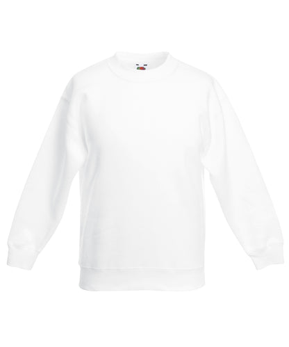 Fruit of the Loom SS201 Kids classic set-in sweatshirt in White