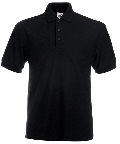 Fruit of the Loom SS204 Heavyweight 65/35 polo in Black*